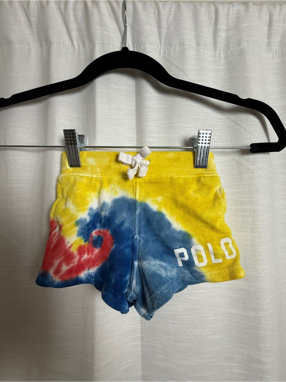 Ralph Lauren Polo Tie Dye Baby Shorts Multicolor Logo Sweat Shorts | Size 9M - Picture 4 of 14